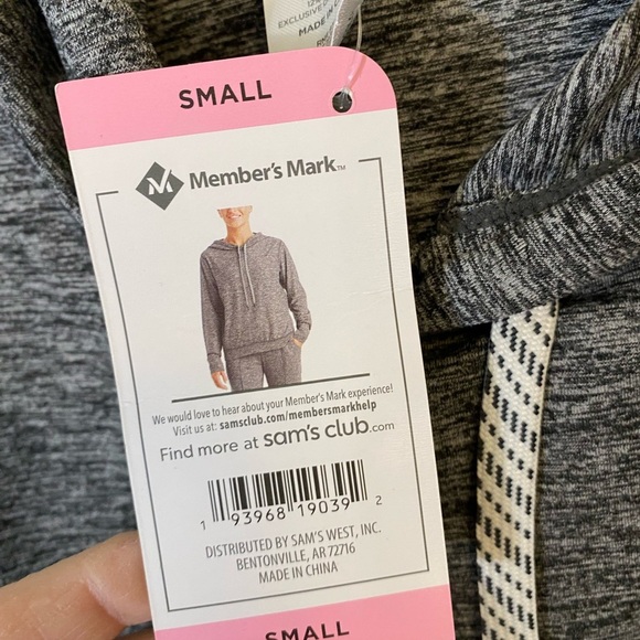 Member’s Mark Heather Grey Pullover Hoodie. Butter Soft. NWT. Small. - Picture 3 of 5